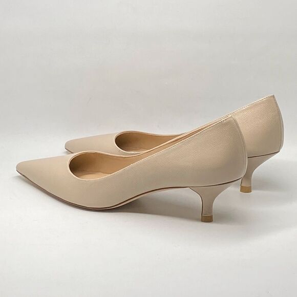 Stuart Weitzman Leather Kitten-Heel Pumps size 6.5 - Picture 8 of 11